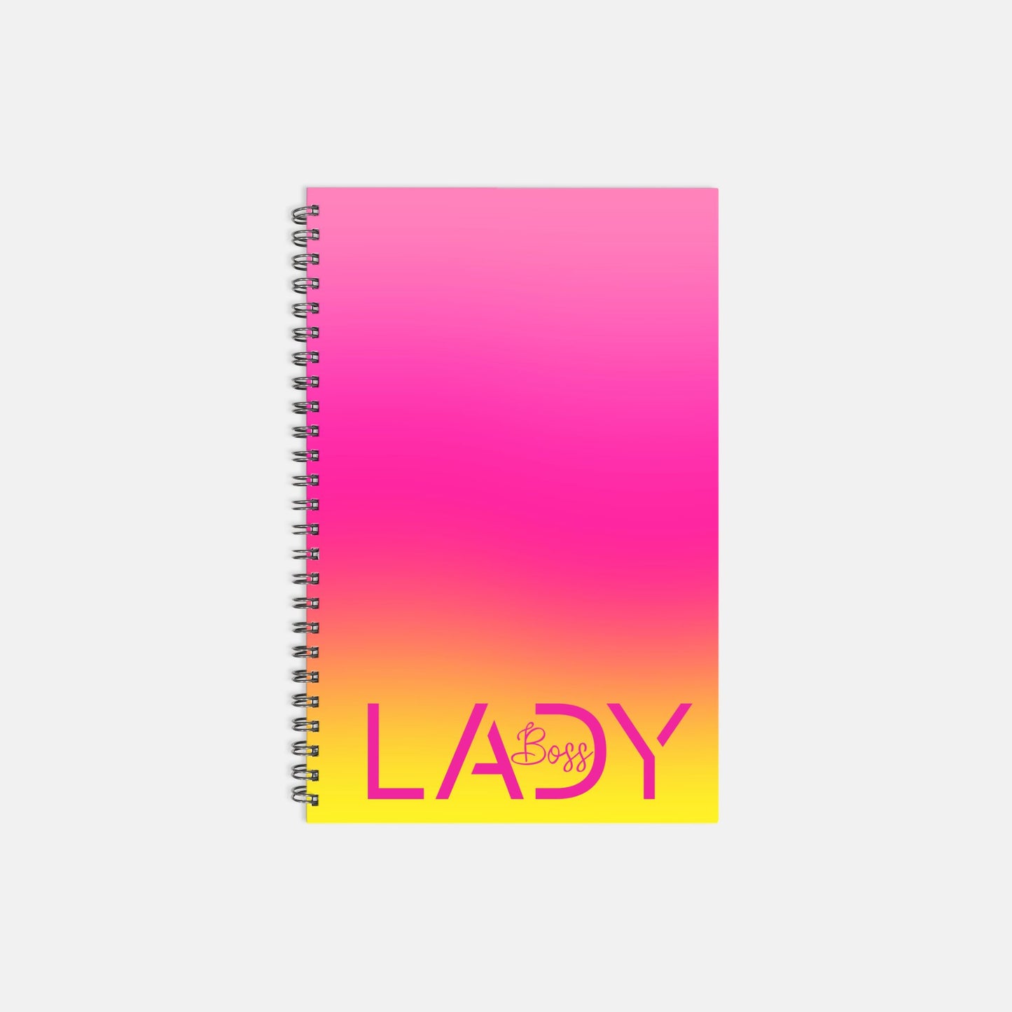 Notebook Softcover Spiral 5.5 x 8.5 - Boss Lady Modern Pink