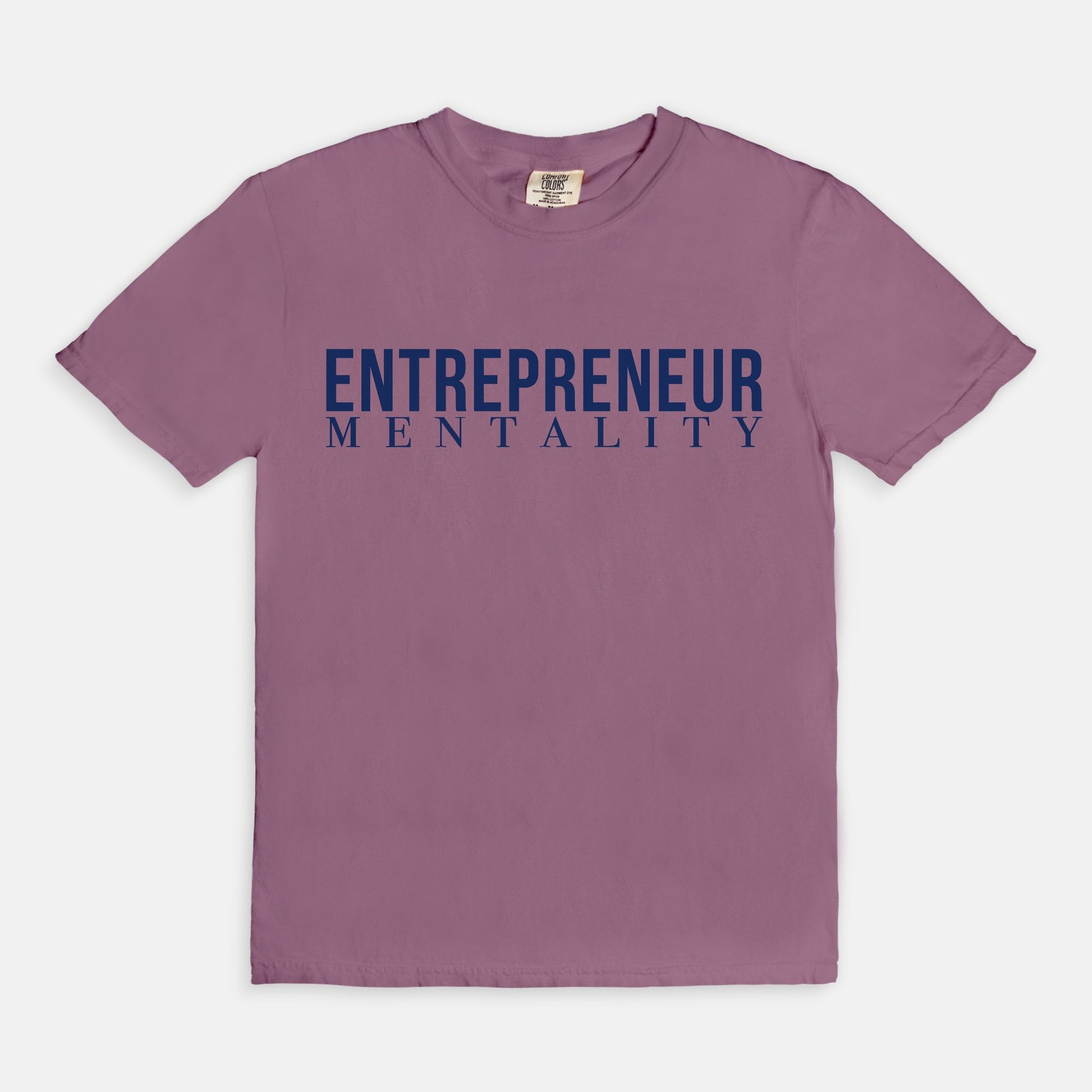 Showcase your drive with the Comfort Color Tee 1717 - Entrepreneur Mentality from Designs On The Go. This comfortable, high-quality tee embodies your ambitious spirit with a sleek design, perfect for daily wear. Elevate your casual wardrobe and inspire success with every step you take.