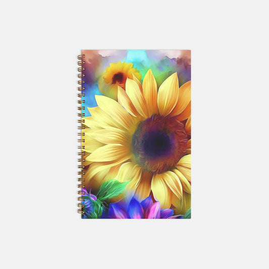 Notebook Softcover Spiral 5.5 x 8.5 - Sunflower Color