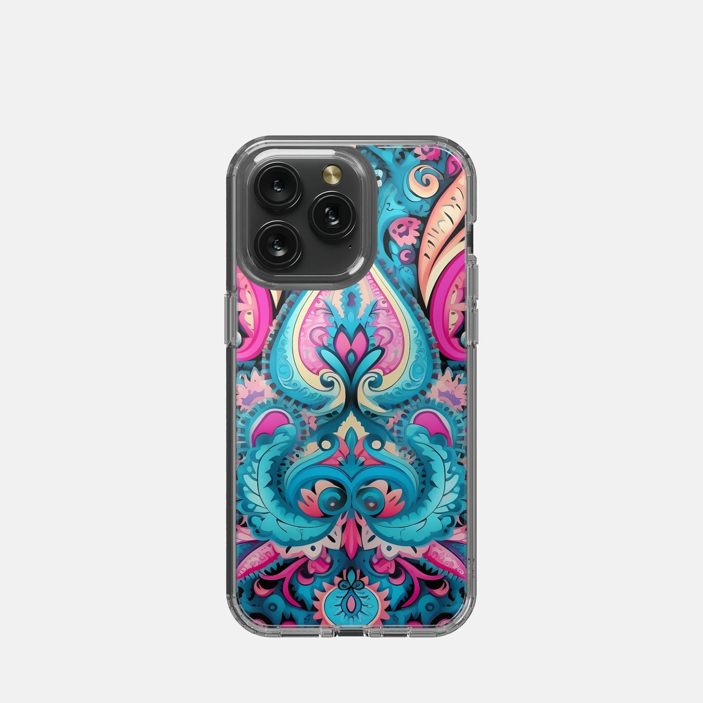 iPhone 15 Pro Max Clear Case - Colorful Design