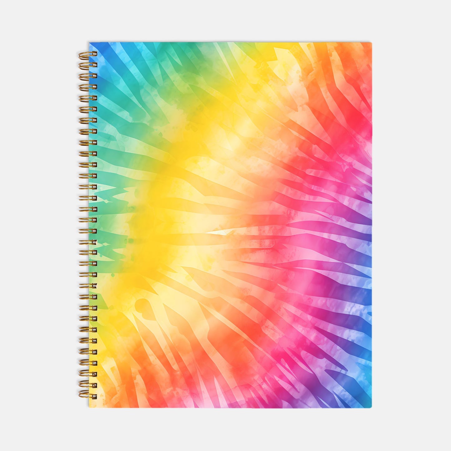 Notebook Softcover Spiral 8.5 x 11 - Rainbow Tie Dye