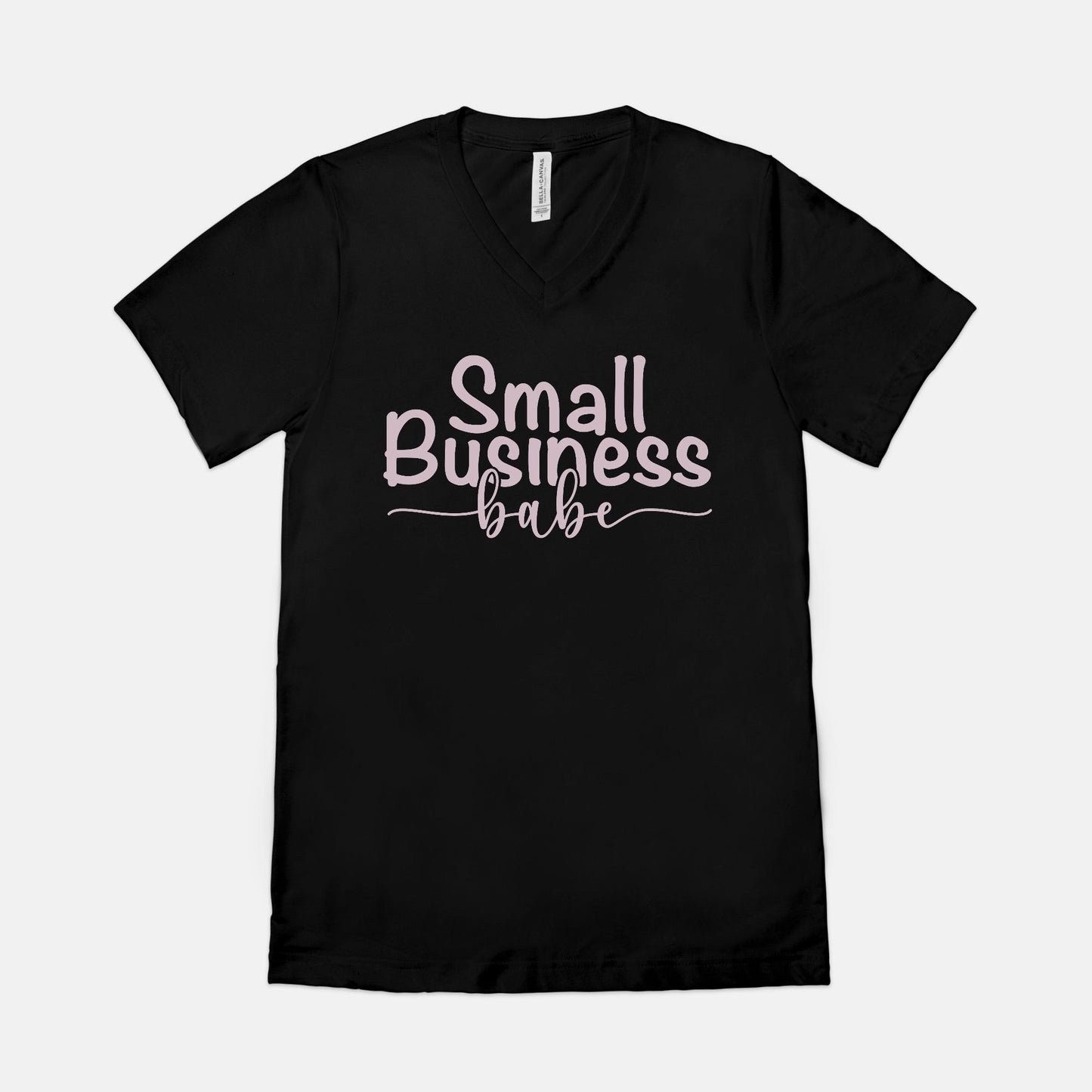 Celebrate small business ownership with Bella Canvas Unisex Triblend V-Neck Short Sleeve Tee 3415 - Small Business Babe, from Designs On The Go. Elevate your entrepreneurial spirit with chic comfort.