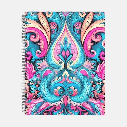 Notebook Hardcover Spiral 8.5 x 11 - Colorful Design