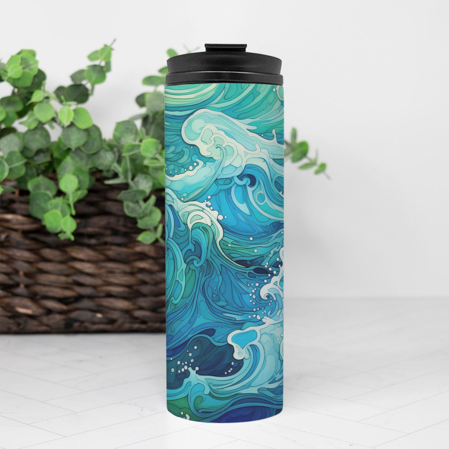 Thermal Tumbler 16 oz. - Aqua Waves