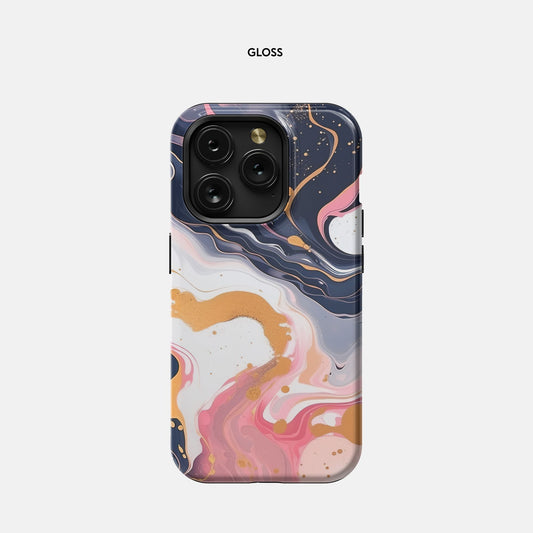 iPhone 15 Pro MagSafe Tough Case - Coral Paint Swirl