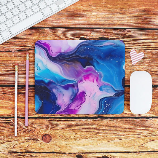 Mouse Pad (Rectangle) - Jewel Tone Marble