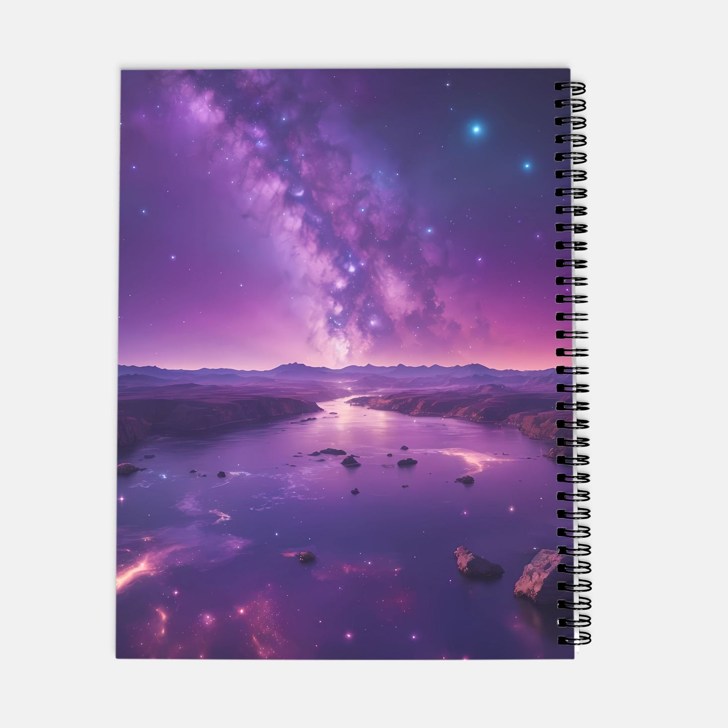 Planner Hardcover Spiral 8.5 x 11 - Milky Way River