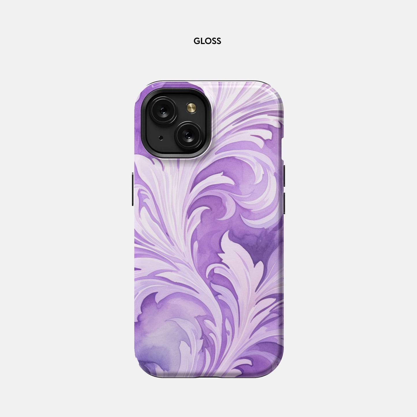 iPhone 15 Tough Case - Swirly Feathers