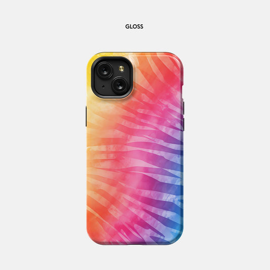 iPhone 15 Plus Tough Case - Rainbow Tie Dye