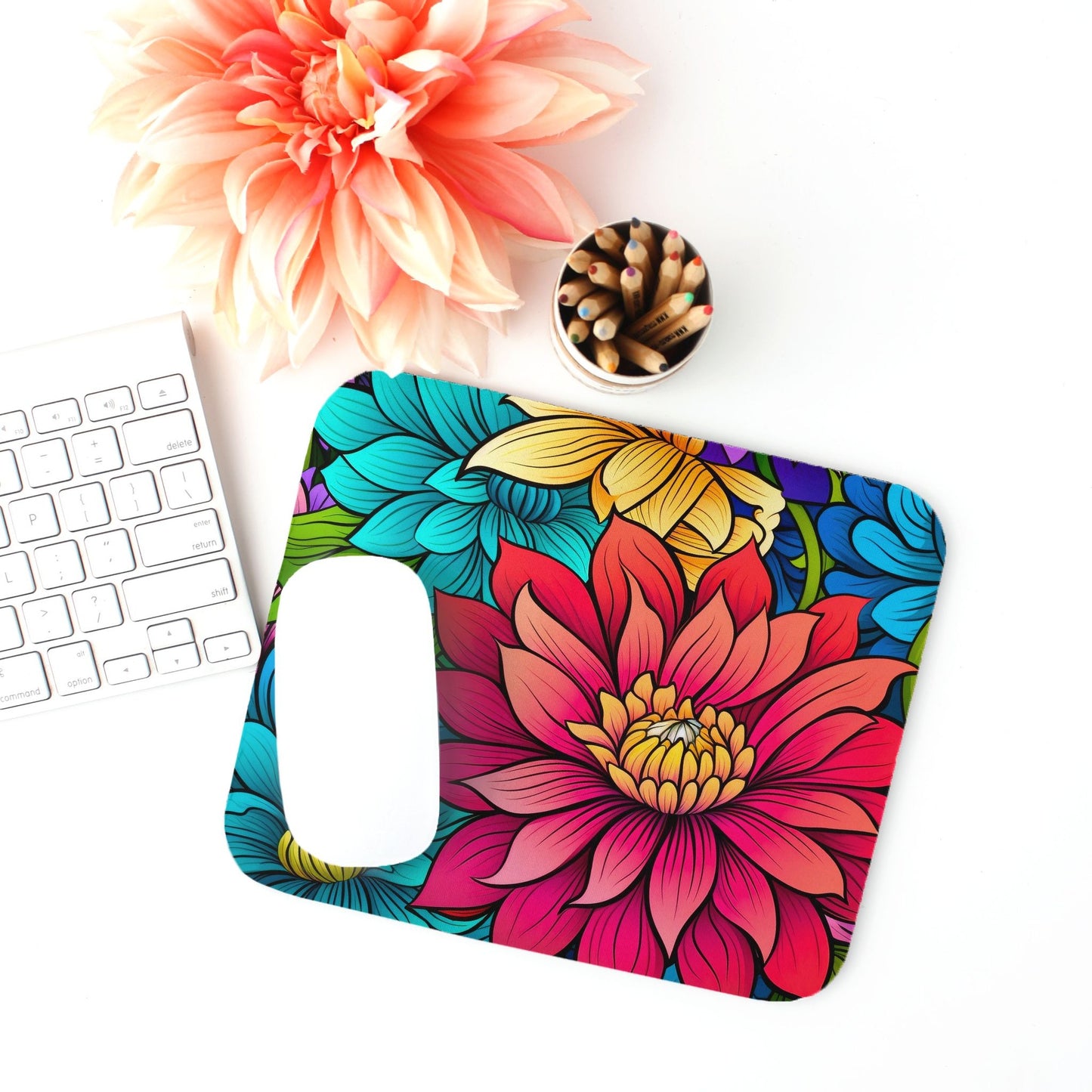 Mouse Pad (Rectangle) - Bright Daisy