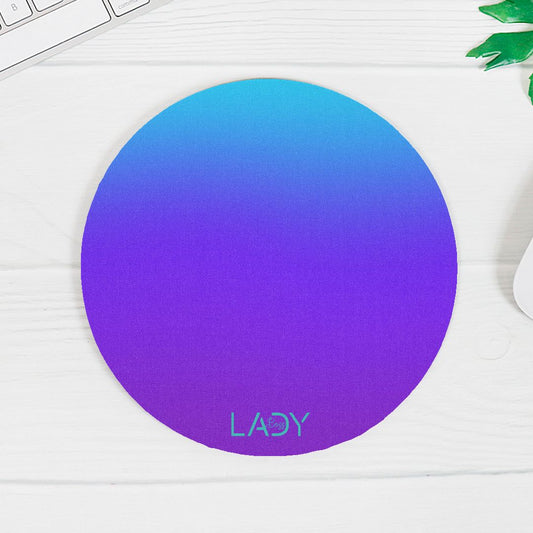 Mouse Pad (Round) - Boss Lady Modern Purple