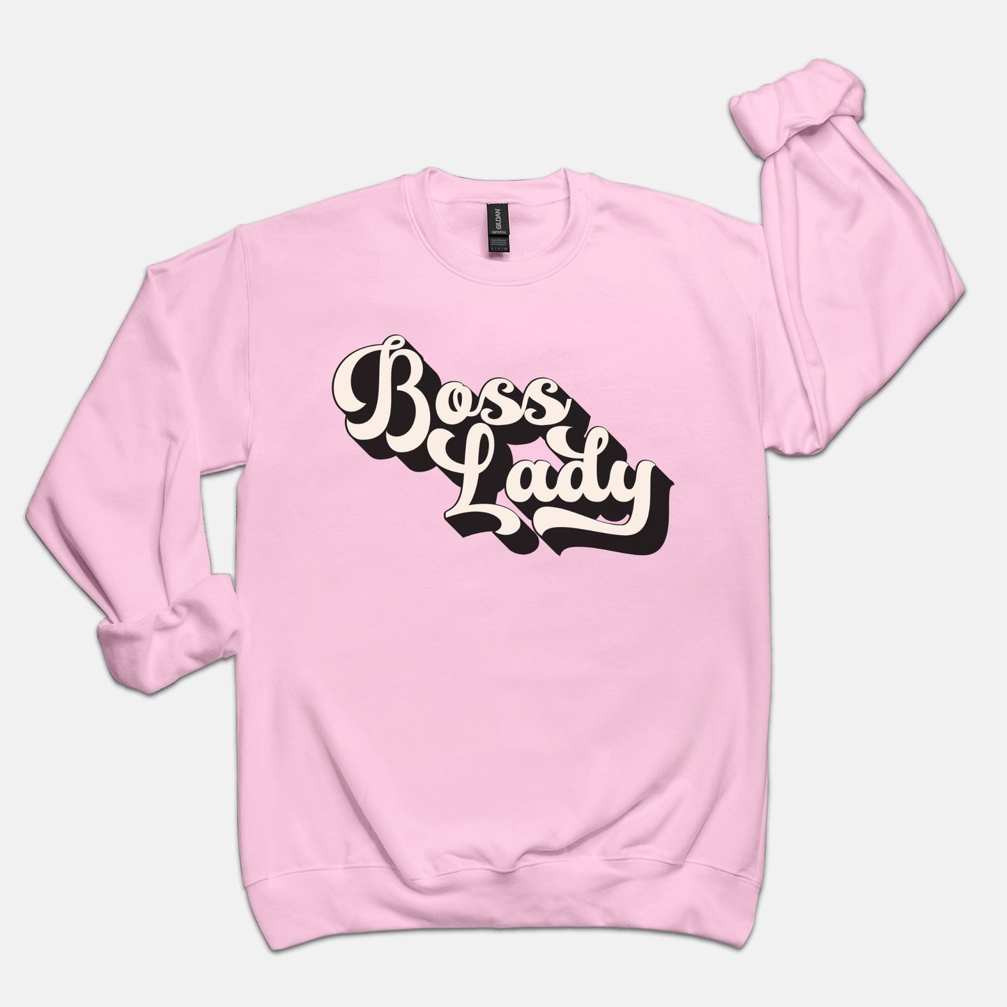 Unisex Crew Neck Sweatshirt Gildan - Boss Lady Retro