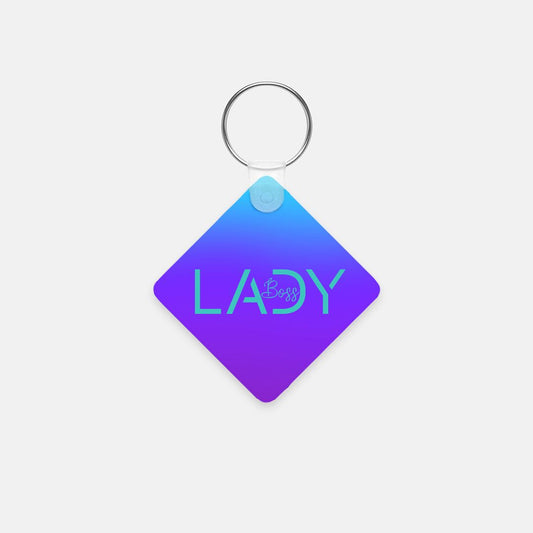 Key Chain (Square) - Boss Lady Modern Purple