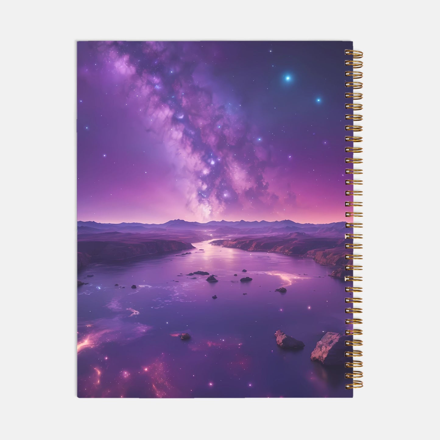 Planner Hardcover Spiral 8.5 x 11 - Milky Way River