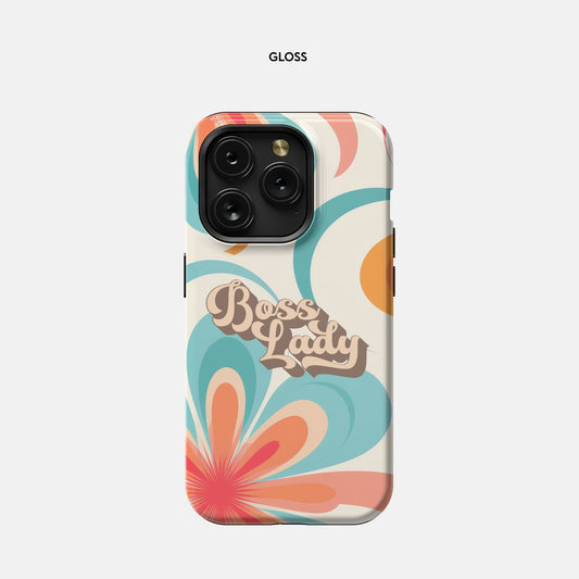 iPhone 15 Pro Tough Case - Boss Lady Retro Flower