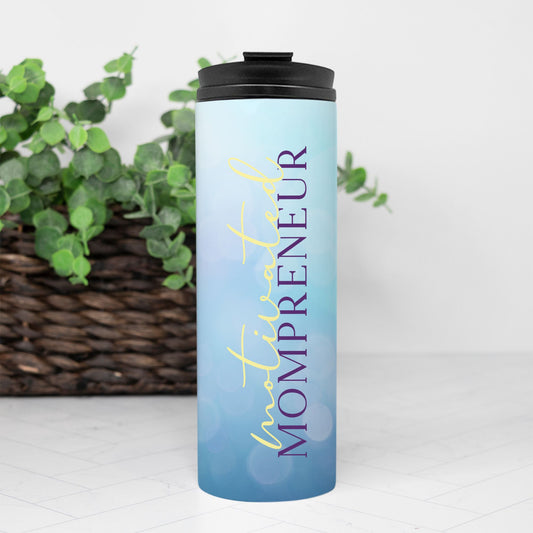 Thermal Tumbler 16 oz. - Motivated Mompreneur Icy Blue