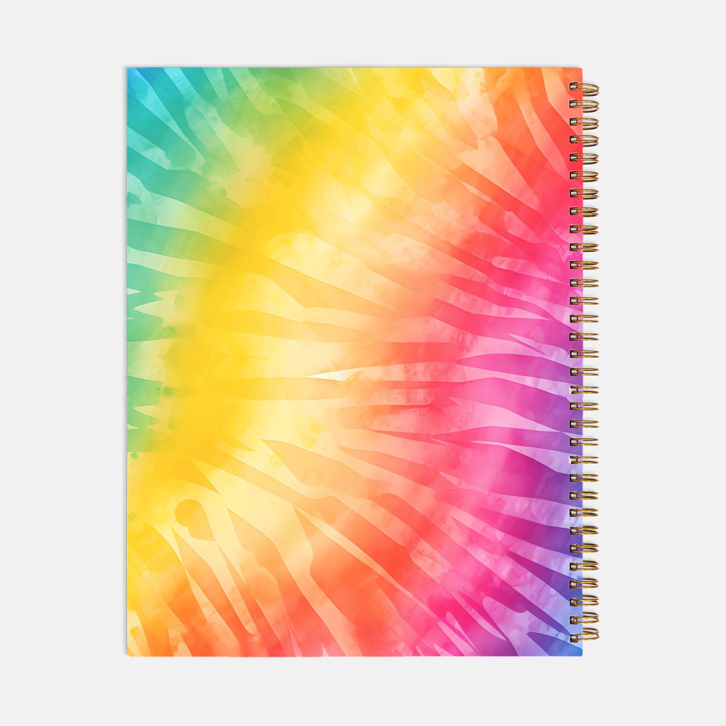 Notebook Hardcover Spiral 8.5 x 11 - Rainbow Tie Dye