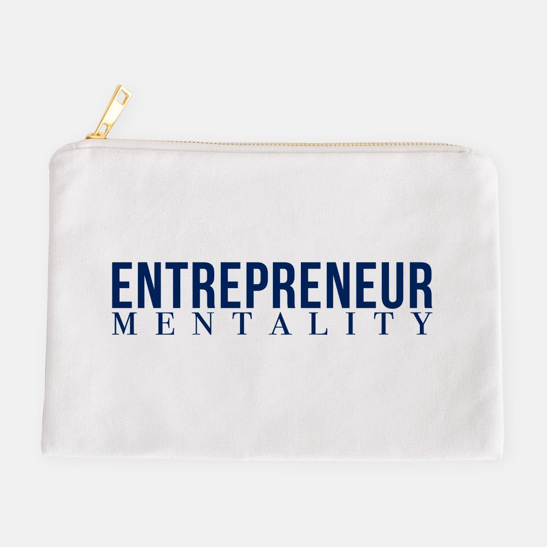 Elevate your organization with our Canvas Zipper Bag - Entrepreneur Mentality from Designs On The Go. Perfect for storing essentials, this stylish and durable bag reflects your entrepreneurial spirit. Ideal for travel, work, or everyday use, it keeps your items secure and easily accessible.