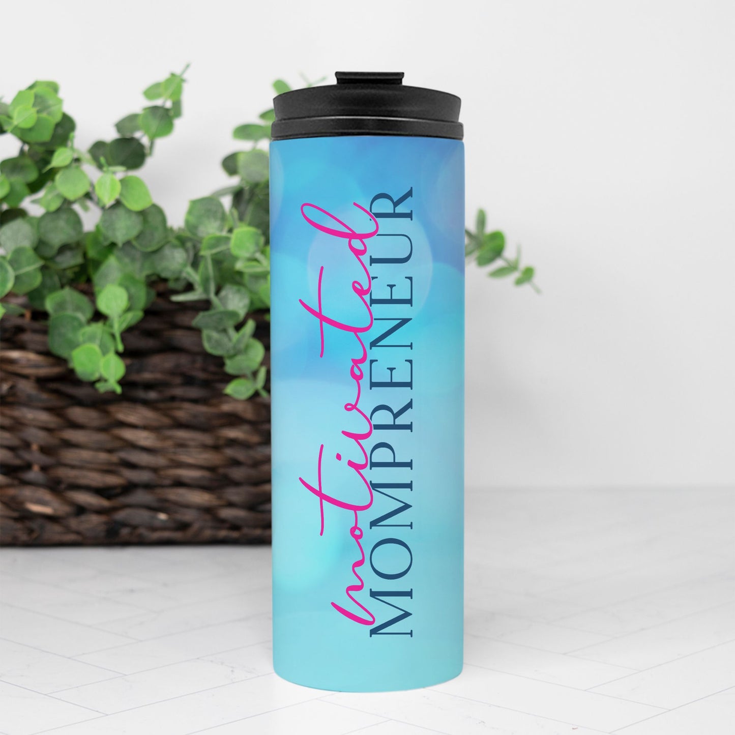 Thermal Tumbler 16 oz. - Motivated Mompreneur Icy Ocean