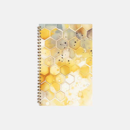 Notebook Hardcover Spiral 5.5 x 8.5 - Beehive Splash