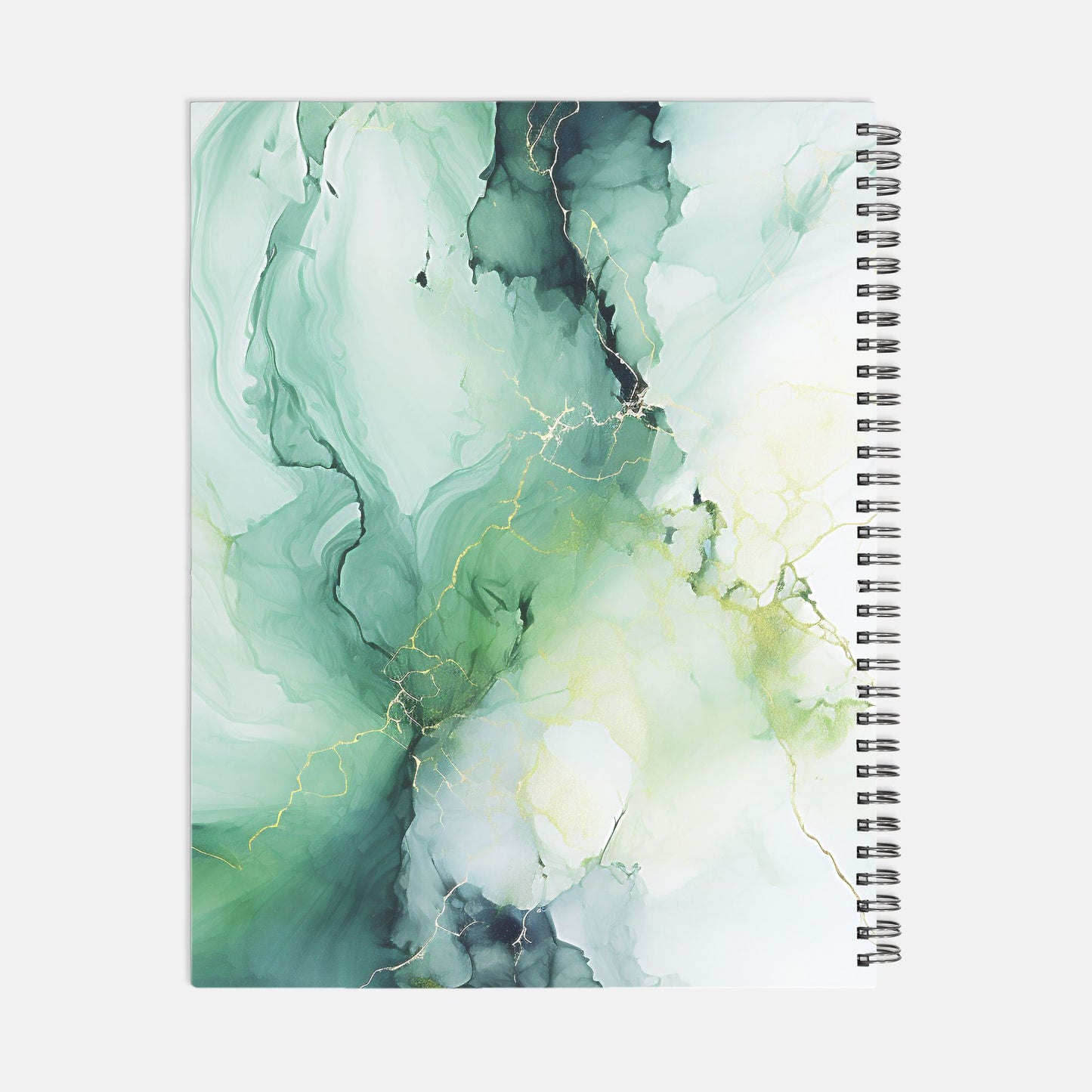 Notebook Hardcover Spiral 8.5 x 11 - Green Marble