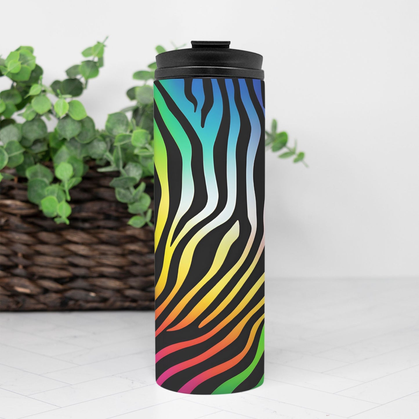 Thermal Tumbler 16 oz. - Rainbow Zebra