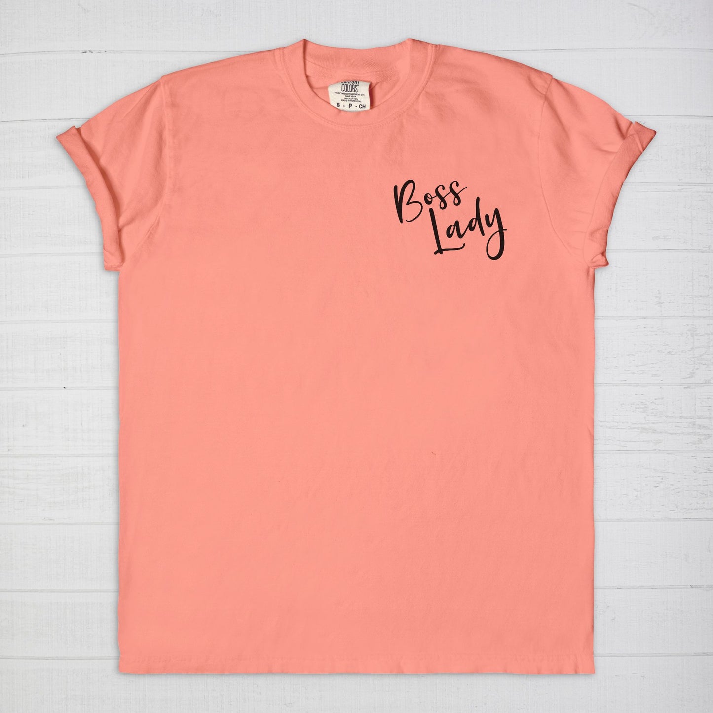 Elevate your style with the Comfort Color Tee 1717 - Boss Lady Classy from Designs On The Go. This premium tee combines comfort and elegance, featuring a timeless design perfect for the empowered, stylish woman. Ideal for everyday wear or special occasions, it’s a must-have for your wardrobe.