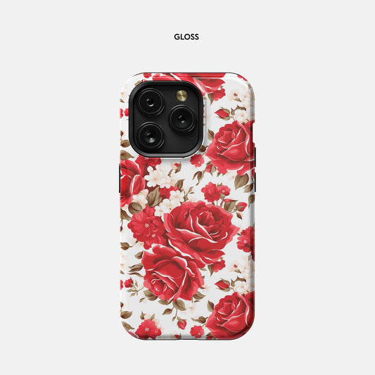 iPhone 15 Pro Tough Case - Red Roses
