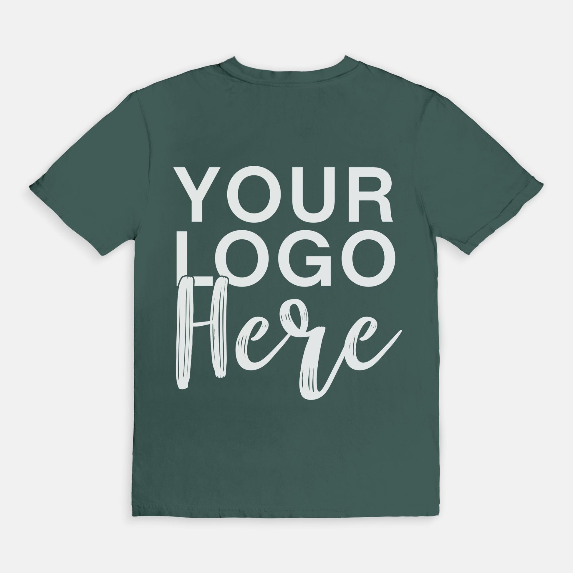 Elevate your brand with the Comfort Color Tee 1717 - Logo Only - Print Front & Back from Designs On The Go. This high-quality tee offers superior comfort and durability, featuring your logo on both the front and back. Perfect for making a lasting impression in everyday wear.