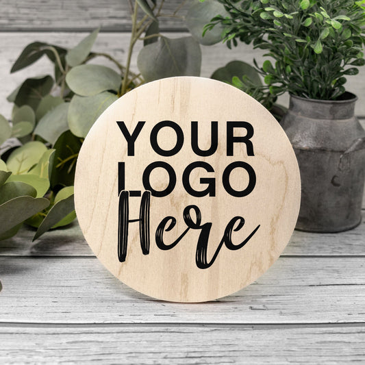 Wood Sign 6" (Round) - Logo Only