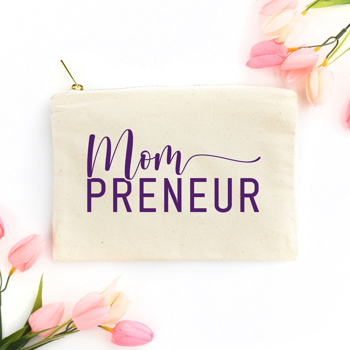 Zipper Canvas Bag - Mompreneur