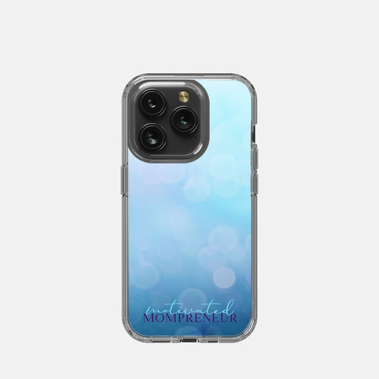 iPhone 15 Pro Clear Case - Motivated Mompreneur Icy Blue