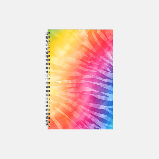 Planner Hardcover Spiral 5.5 x 8.5 - Rainbow Tie Dye