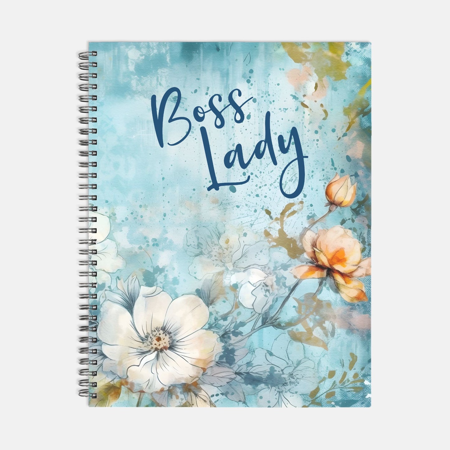 Notebook Softcover Spiral 8.5 x 11 - Boss lady Classy 01