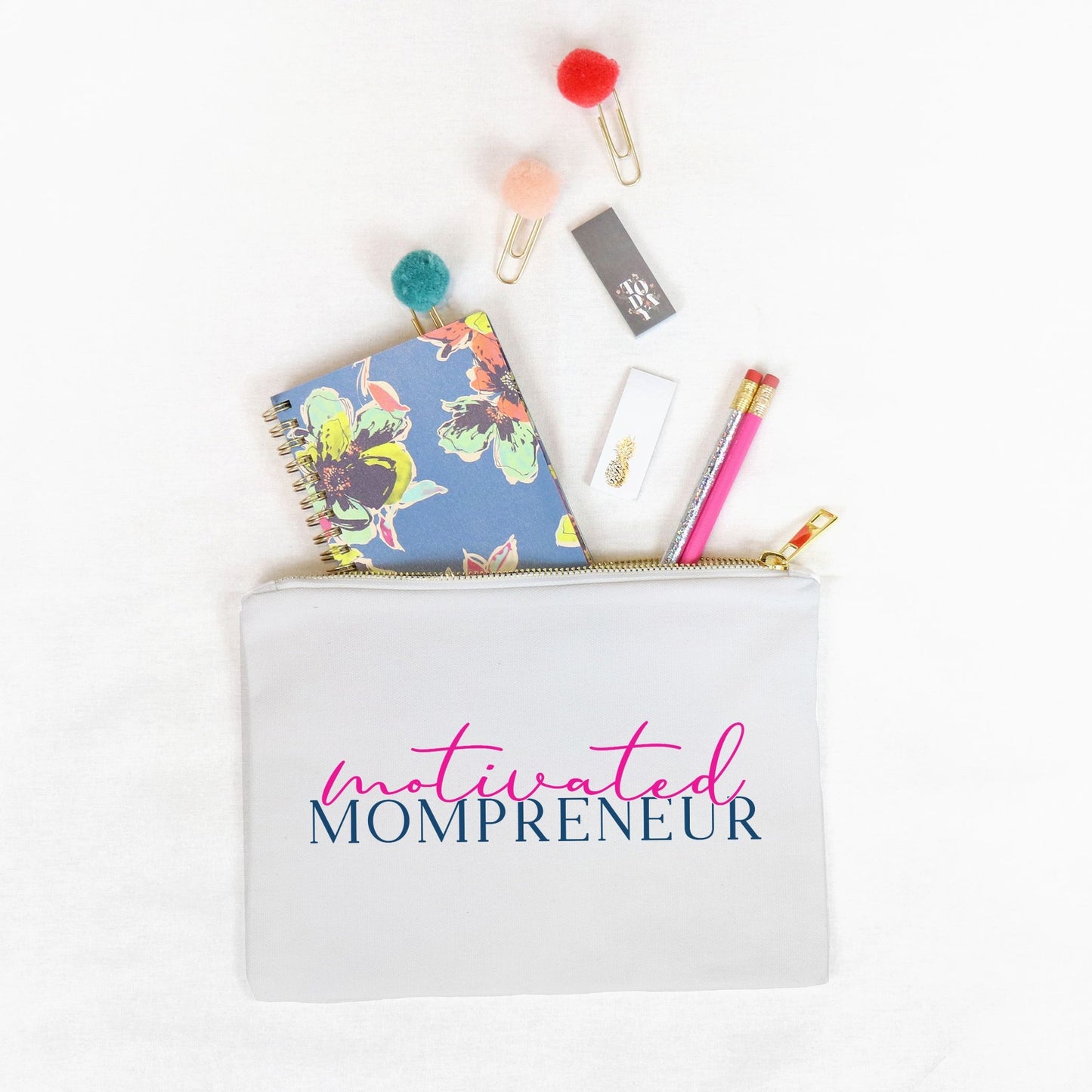 Zipper Canvas Bag - Motivated Mompreneur