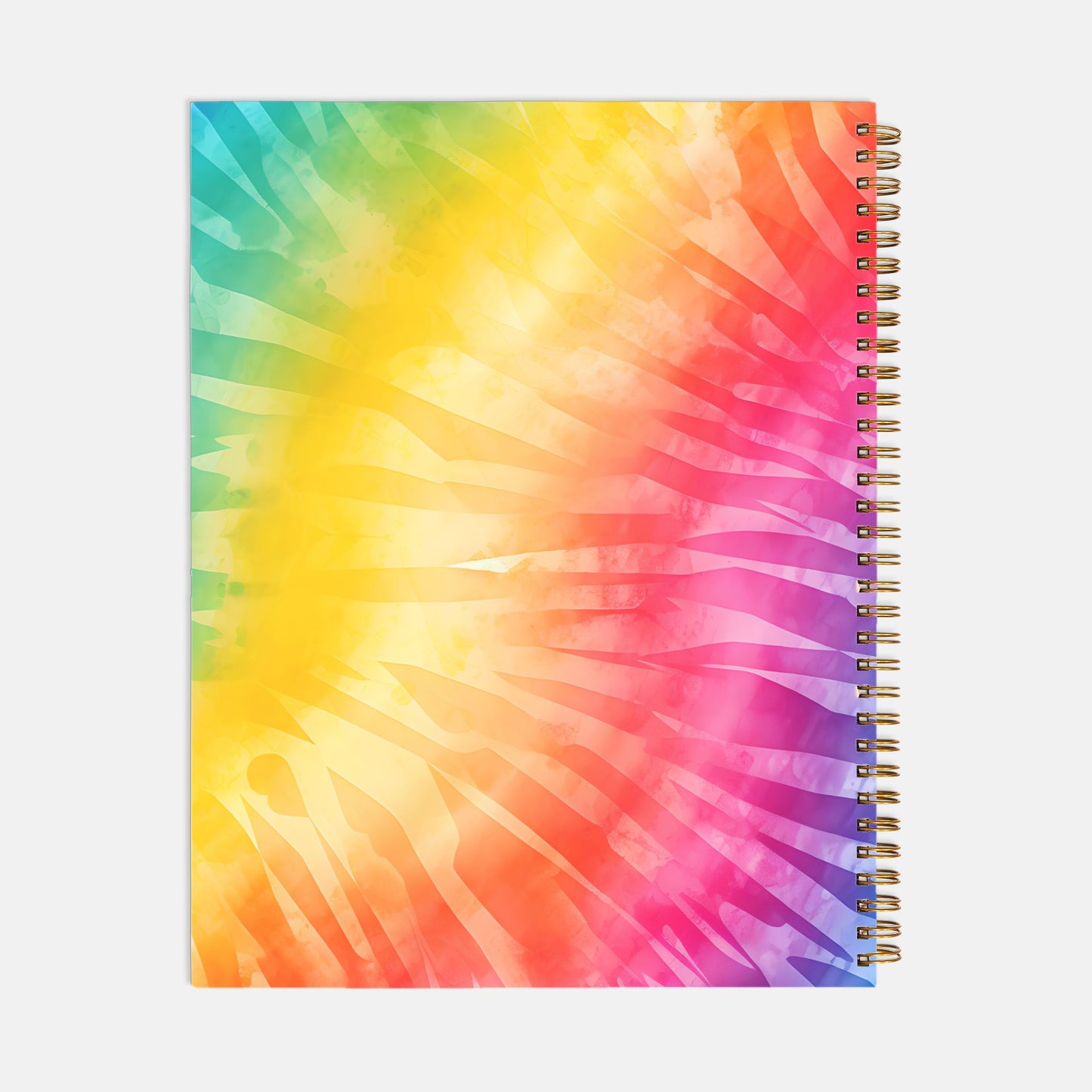 Planner Hardcover Spiral 8.5 x 11 - Rainbow Tie Dye