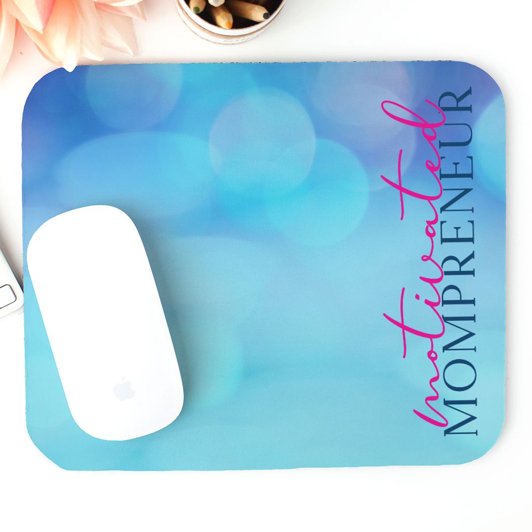 Mouse Pad (Rectangle) - Motivated Mompreneur Icy Ocean