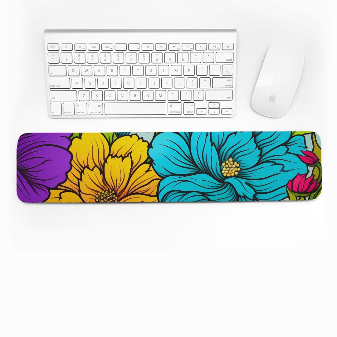 Keyboard Wrist Pad Rest - Blooming Bright