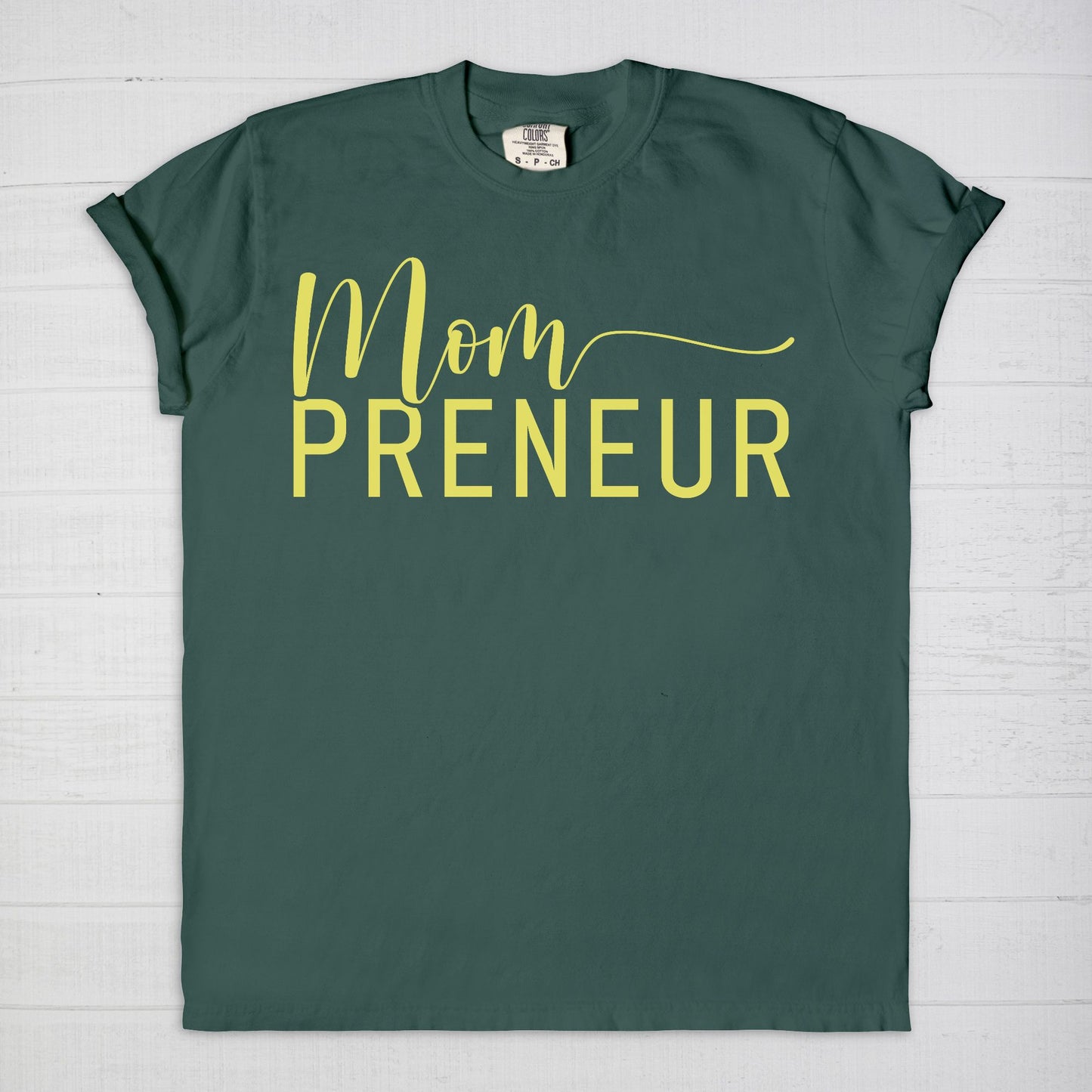 Celebrate your entrepreneurial spirit with the Comfort Color Tee 1717 - Mompreneur from Designs On The Go. This stylish, high-quality tee offers ultimate comfort and durability, perfect for busy moms building their empires. Show off your mompreneur pride in everyday wear!