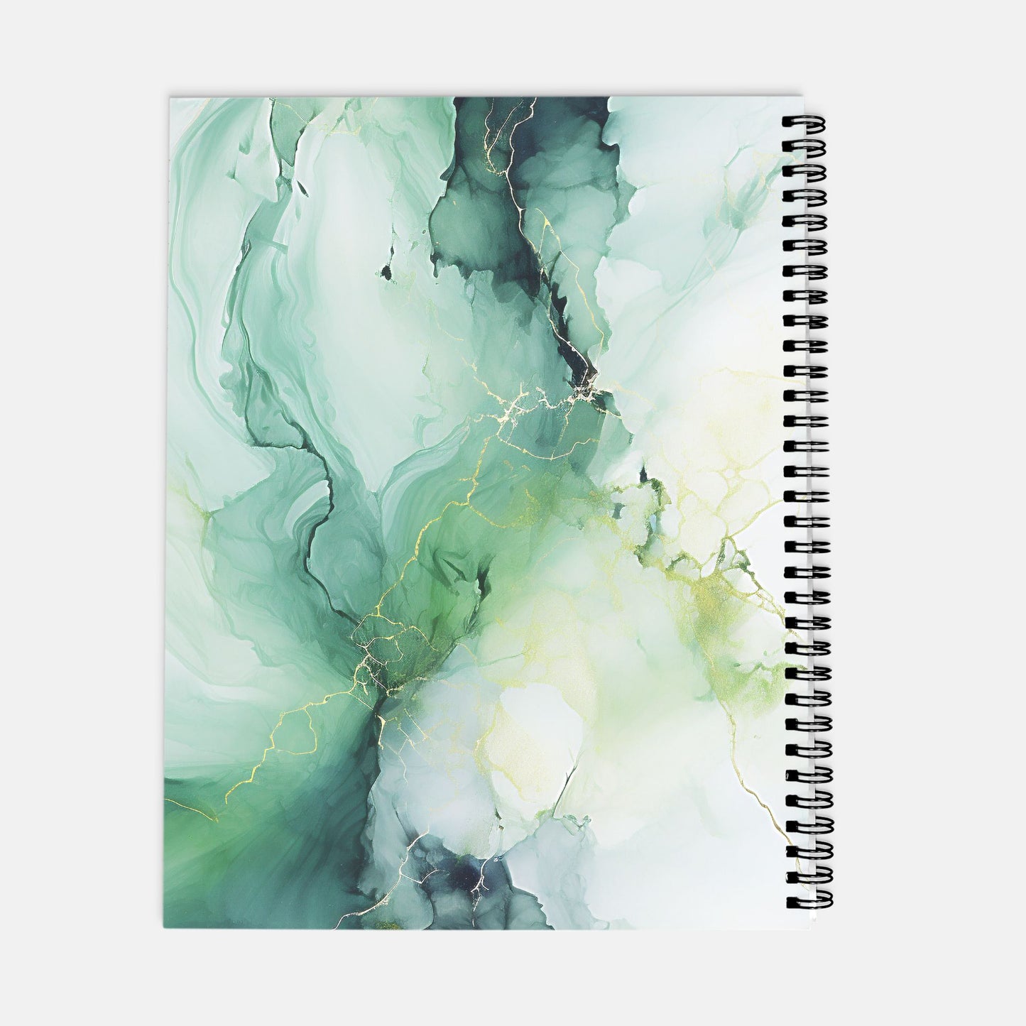 Planner Hardcover Spiral 8.5 x 11 - Green Marble