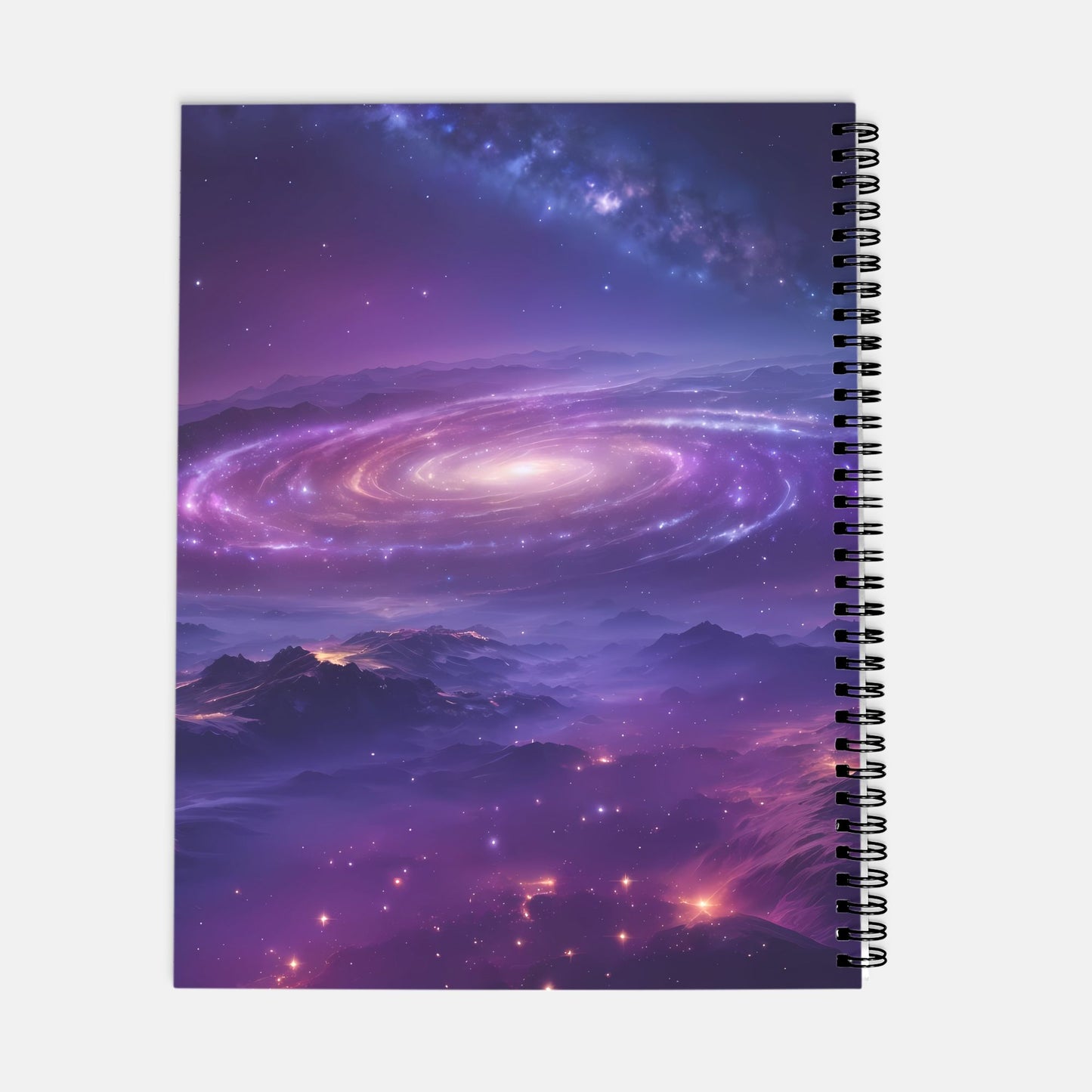 Planner Hardcover Spiral 8.5 x 11 - Night Sky Mountains