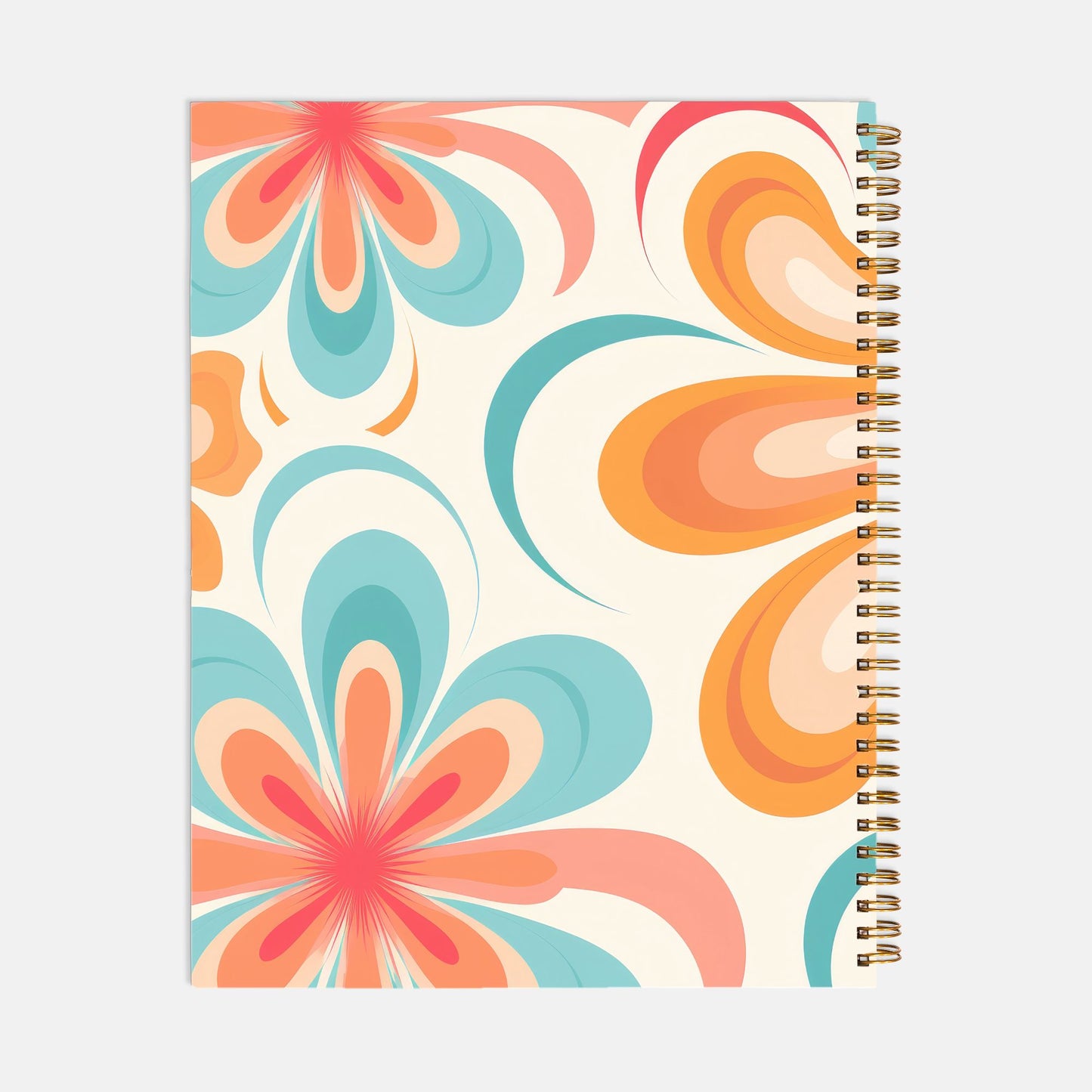 Notebook Softcover Spiral 8.5 x 11 - Boss Lady Retro Flower