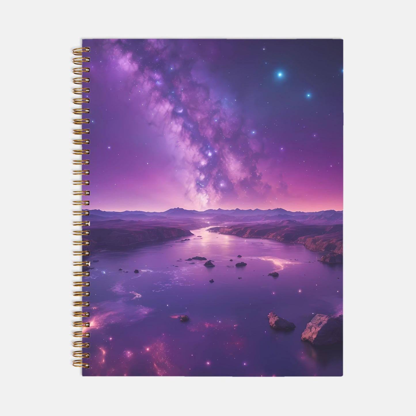 Planner Hardcover Spiral 8.5 x 11 - Milky Way River