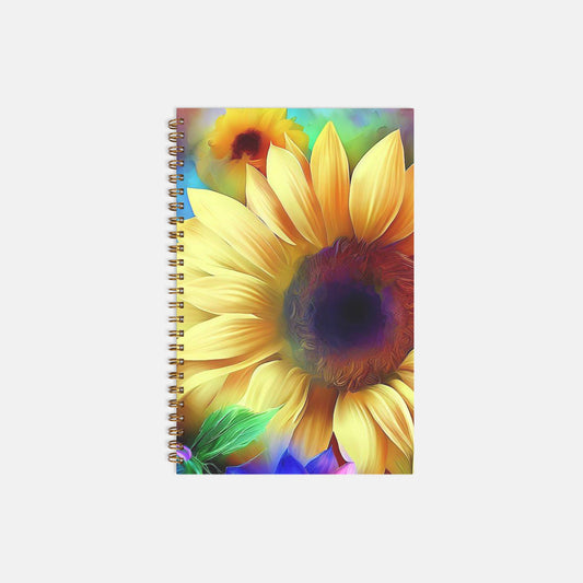 Notebook Hardcover Spiral 5.5 x 8.5 - Sunflower Color