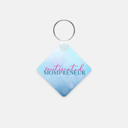 Key Chain (Square) - Motivated Mompreneur Icy Blue