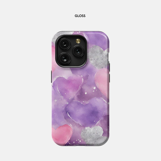 iPhone 15 Pro MagSafe Tough Case - Floating Hearts
