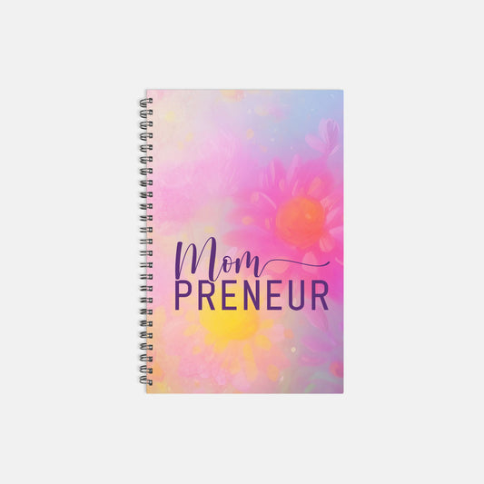 Notebook Hardcover Spiral 5.5 x 8.5 - Mompreneur Fantasy Daisy