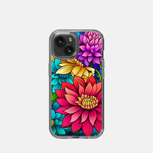iPhone 15 Clear Case - Bright Daisy