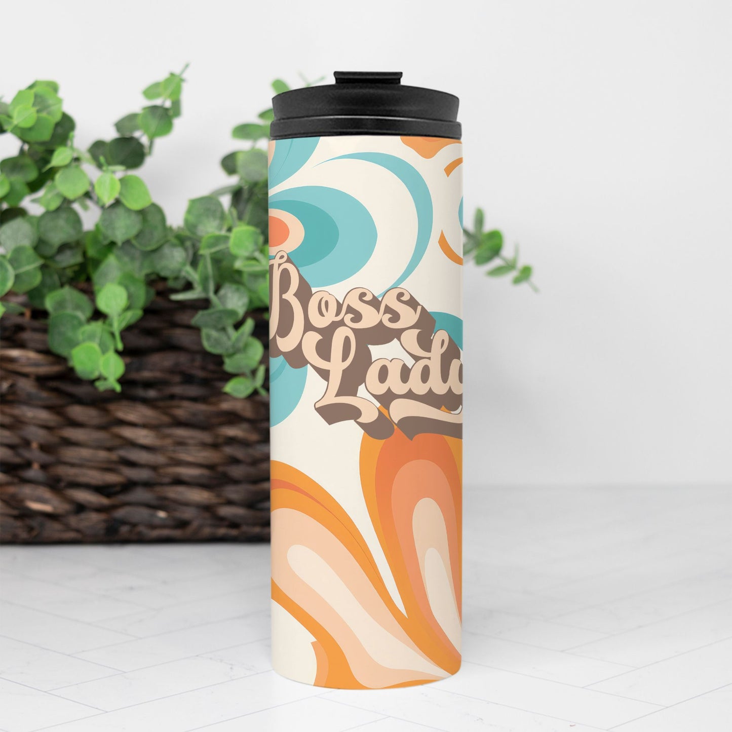 Thermal Tumbler 16 oz. - Boss Lady Retro Flower