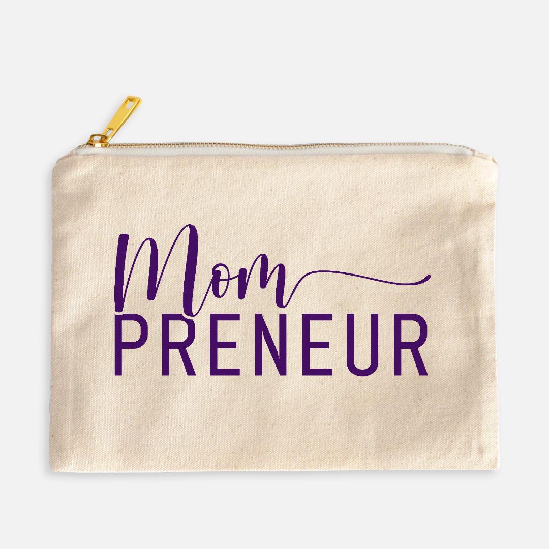 Zipper Canvas Bag - Mompreneur